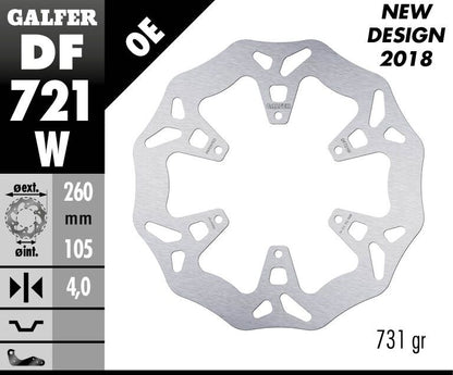 GALFER BRAKE ROTOR FIXED WAVE DF721W