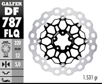 GALFER BRAKE ROTOR FLOATING CUBIQ DF787FLQ