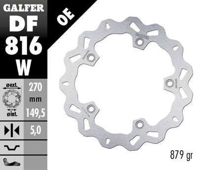 GALFER BRAKE ROTOR FIXED WAVE DF816W