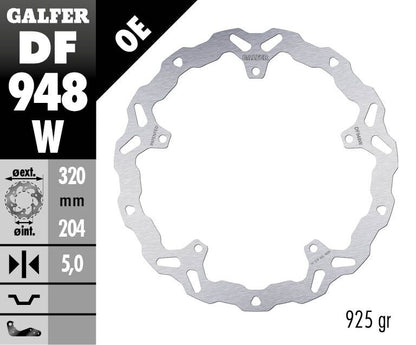 GALFER BRAKE ROTOR FIXED WAVE DF948W