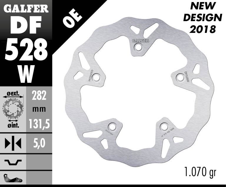 GALFER BRAKE ROTOR FIXED WAVE DF528W