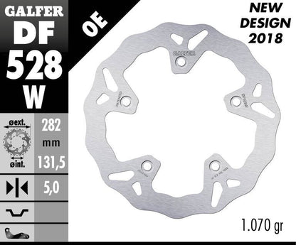GALFER BRAKE ROTOR FIXED WAVE DF528W