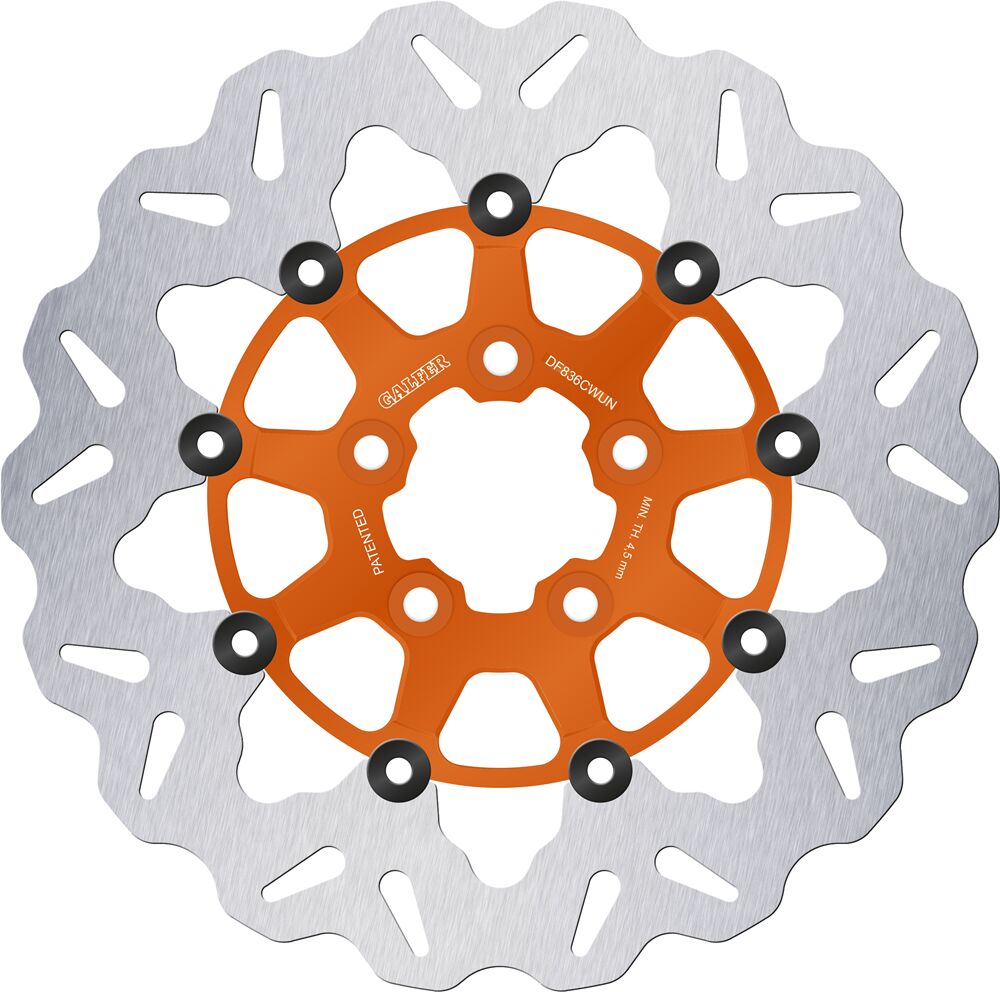 GALFER BRAKE ROTOR FLOATING WAVE ORANGE DF836CWUN