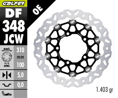 GALFER BRAKE ROTOR FLOATECH WAVE DF348JCW