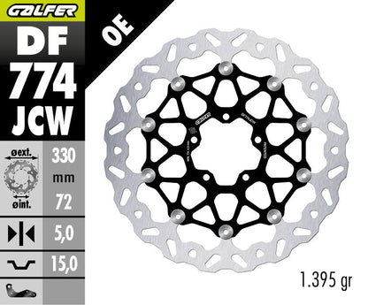 GALFER BRAKE ROTOR FLOATECH WAVE DF774JCW