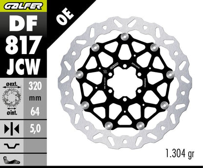 GALFER BRAKE ROTOR FLOATECH WAVE DF817JCW