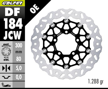 GALFER BRAKE ROTOR FLOATECH WAVE DF184JCW