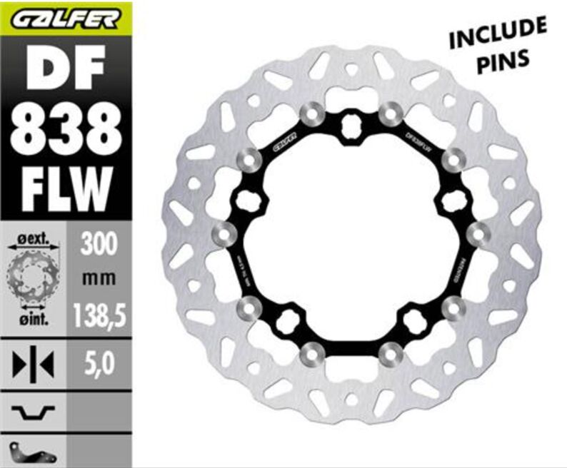 GALFER BRAKE ROTOR FLOATING WAVE DF838FLW