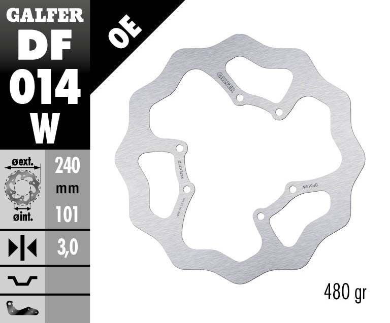 GALFER BRAKE ROTOR FIXED WAVE DF014W