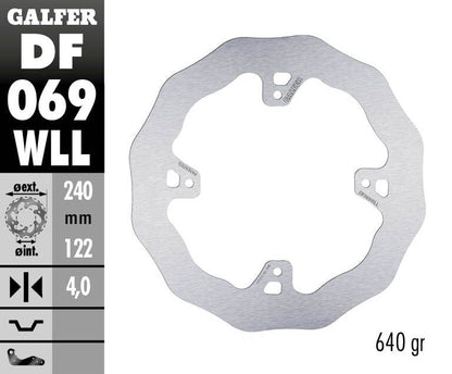 GALFER BRAKE DISC FIXED WAVE SOLID DF069WLL