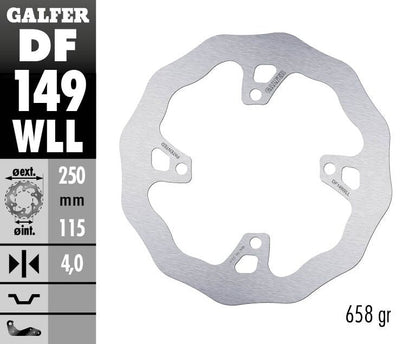 GALFER BRAKE DISC FIXED WAVE SOLID DF149WLL