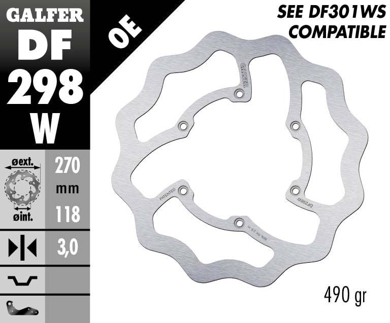 GALFER BRAKE ROTOR FIXED WAVE DF298W