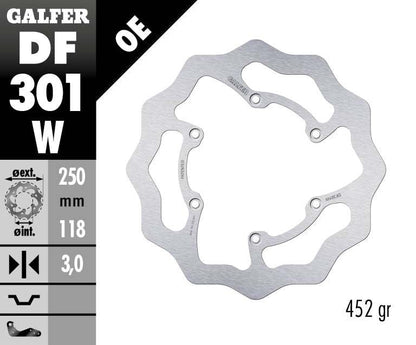 GALFER BRAKE ROTOR FIXED WAVE DF301W