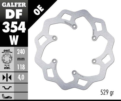 GALFER BRAKE ROTOR FIXED WAVE DF354W