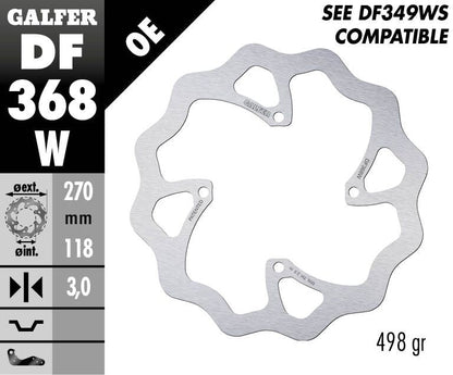 GALFER BRAKE ROTOR FIXED WAVE DF368W