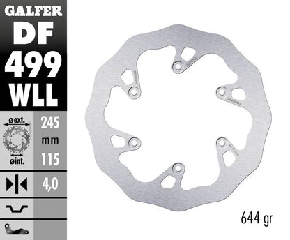GALFER BRAKE ROTOR FIXED WAVE SOLID DF499WLL
