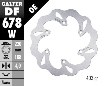 GALFER BRAKE ROTOR FIXED WAVE DF678W