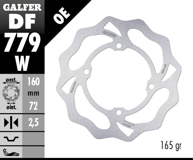 GALFER BRAKE ROTOR FIXED WAVE DF779W
