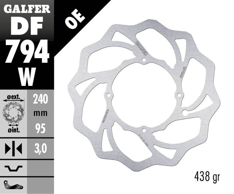 GALFER BRAKE ROTOR FIXED WAVE DF794W