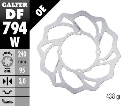 GALFER BRAKE ROTOR FIXED WAVE DF794W