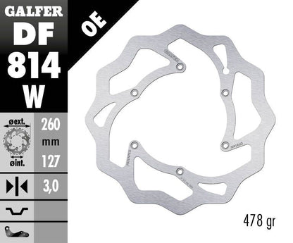 GALFER BRAKE ROTOR FIXED WAVE DF814W