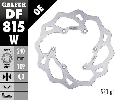 GALFER BRAKE ROTOR FIXED WAVE DF815W