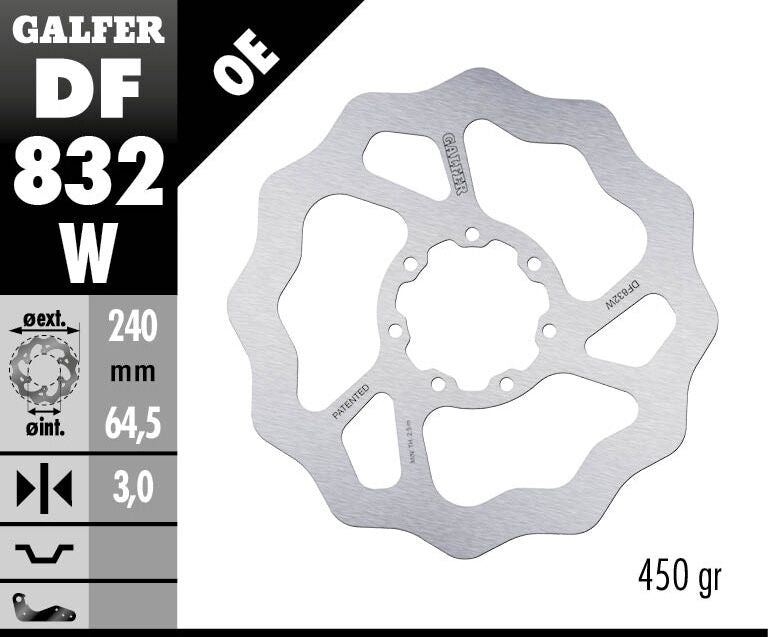 GALFER BRAKE ROTOR FIXED WAVE 240 DF832W