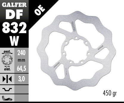 GALFER BRAKE ROTOR FIXED WAVE 240 DF832W