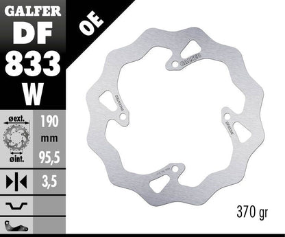 GALFER BRAKE ROTOR FIXED WAVE 190 DF833W