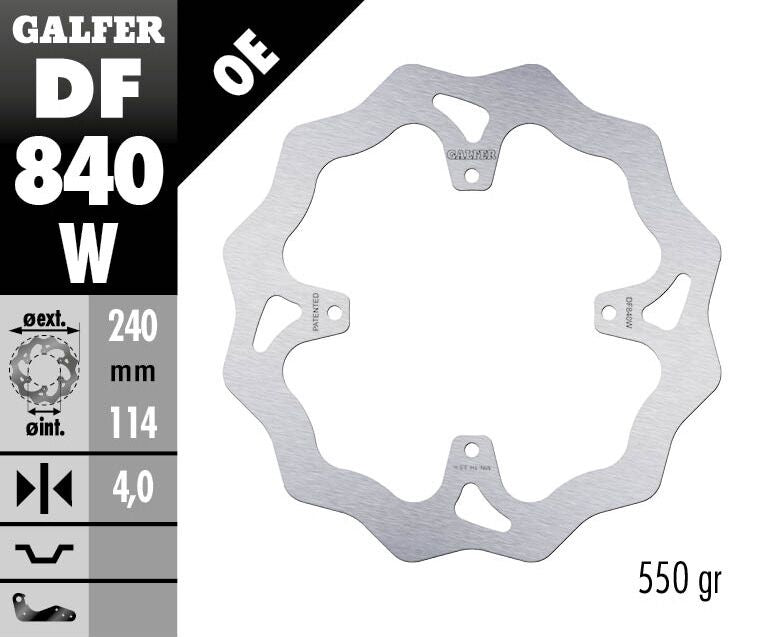 GALFER BRAKE ROTOR FIXED WAVE 240 DF840W