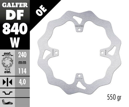 GALFER BRAKE ROTOR FIXED WAVE 240 DF840W