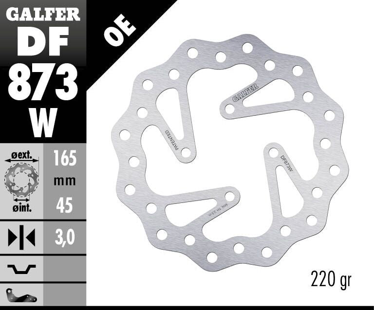 GALFER BRAKE ROTOR FIXED WAVE 165 DF873W
