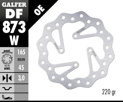 GALFER BRAKE ROTOR FIXED WAVE 165 DF873W