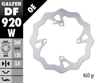 GALFER BRAKE ROTOR FIXED WAVE 260 DF920W