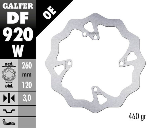 GALFER Brake Rotor Fixed WAVE 260 DF920W