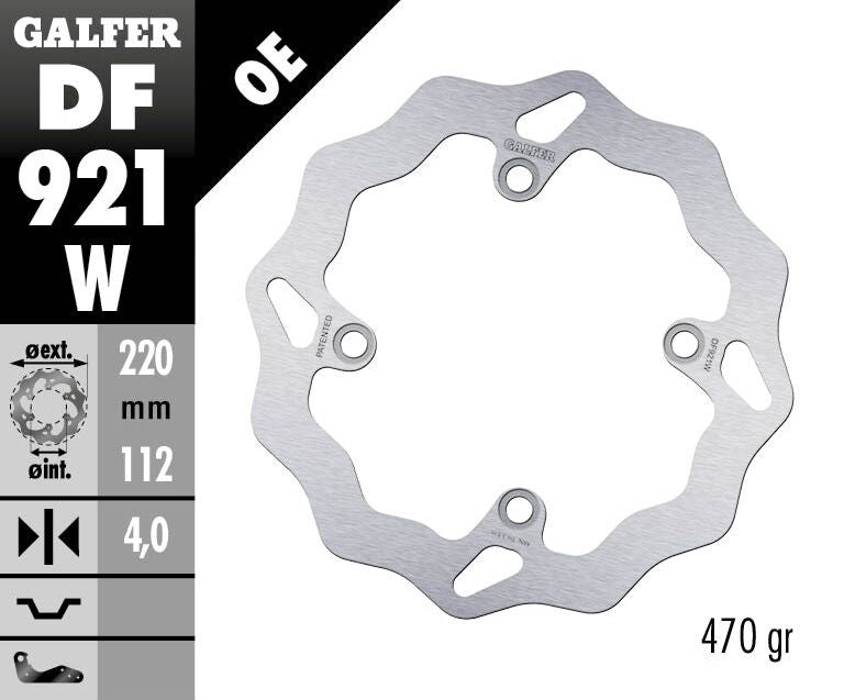 GALFER BRAKE ROTOR FIXED WAVE DF921W