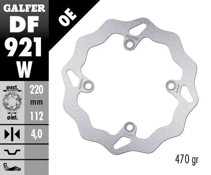 GALFER BRAKE ROTOR FIXED WAVE DF921W
