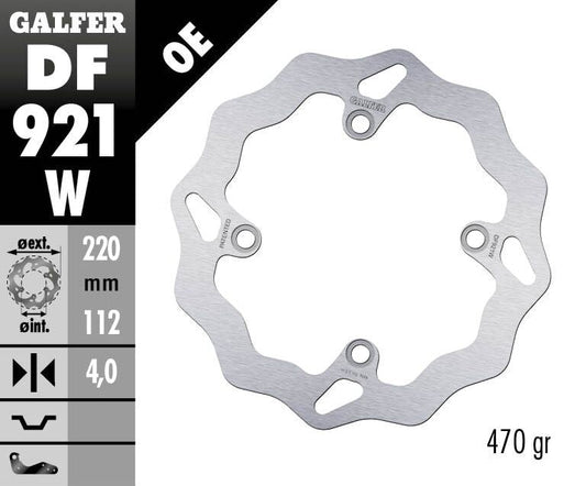 GALFER Brake Rotor Fixed WAVE DF921W