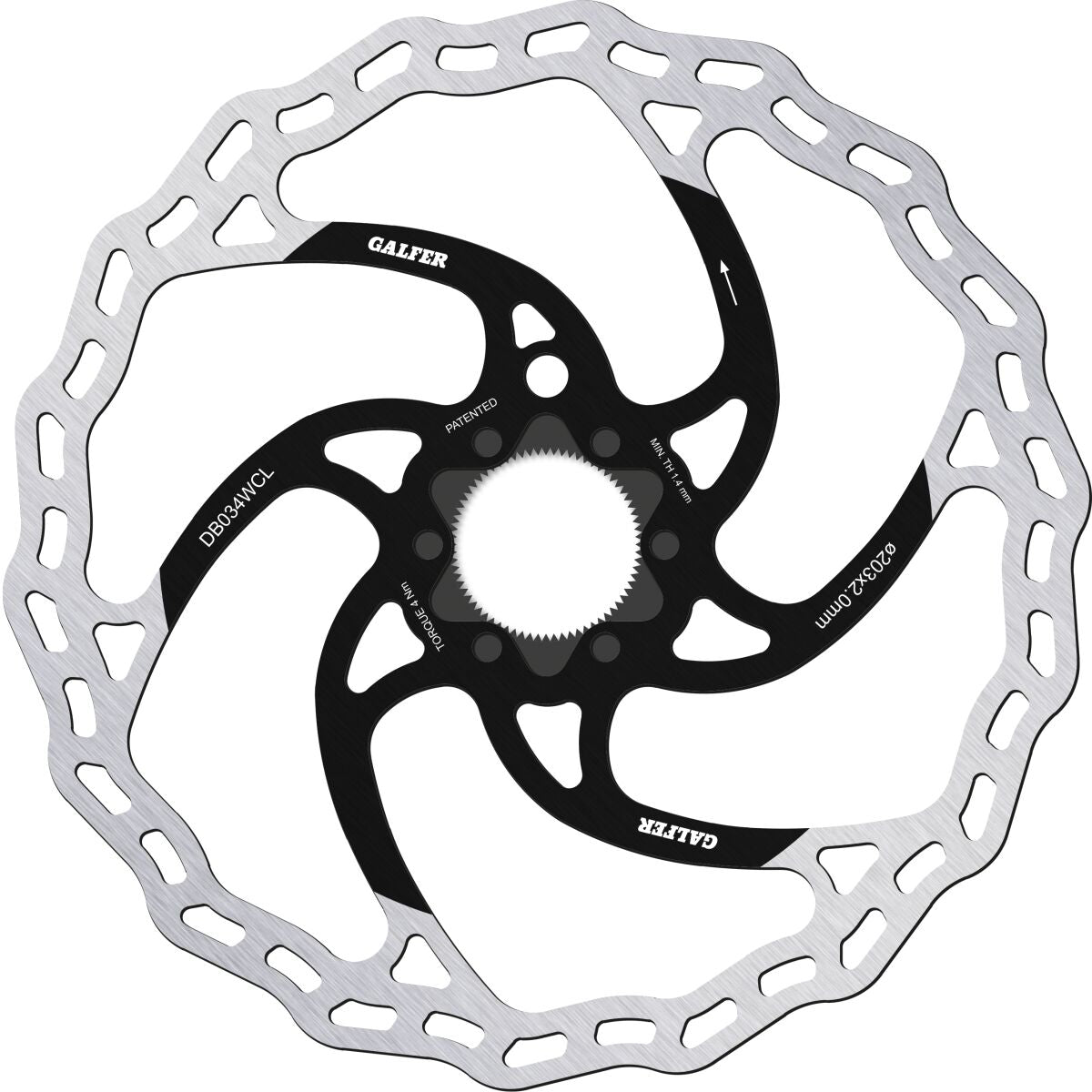 GALFER DISC WAVE 203X2.0MM C-LOC DB034WCL