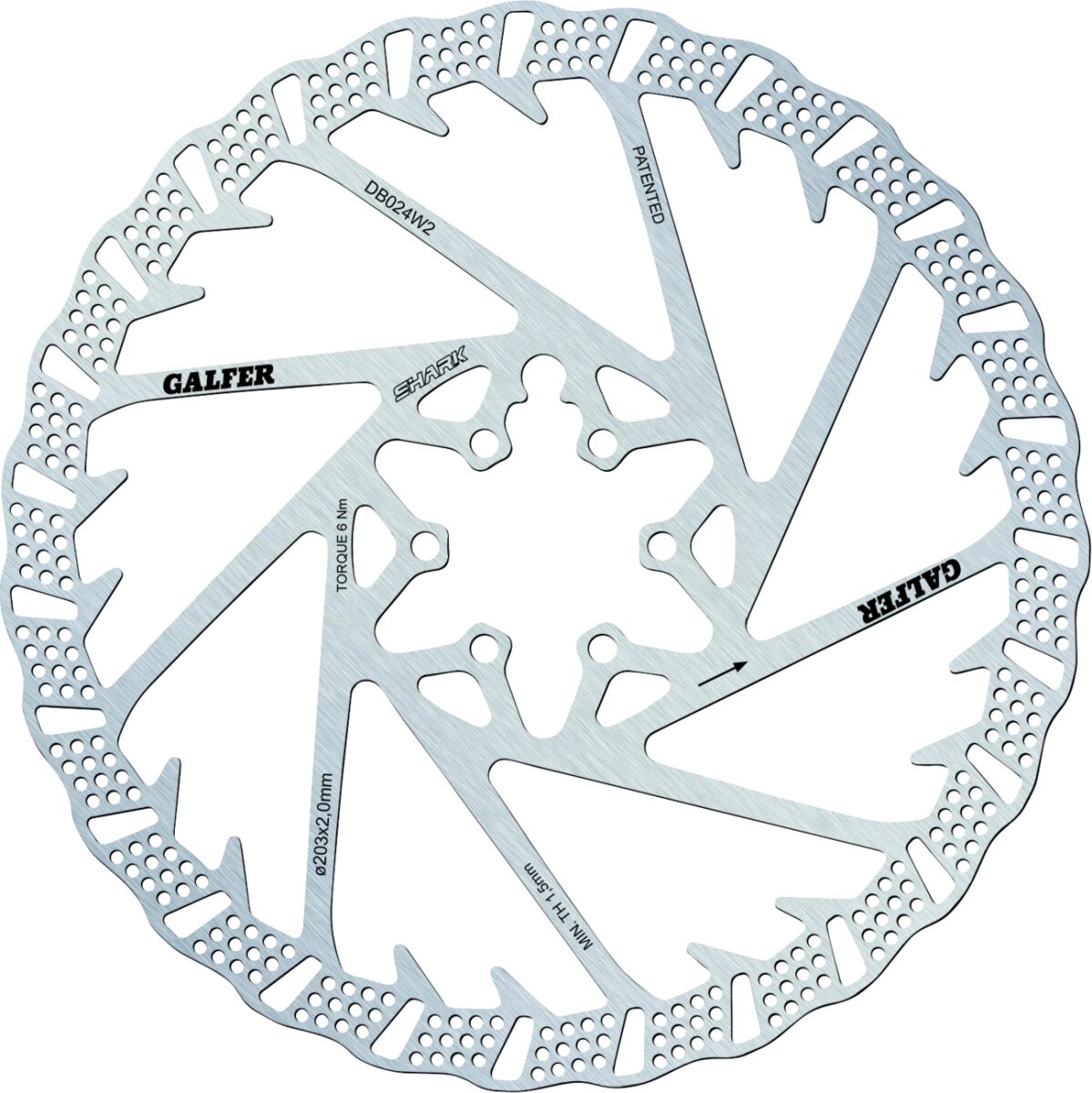 GALFER BRAKE ROTOR FIXED SHARK 203 DB024W