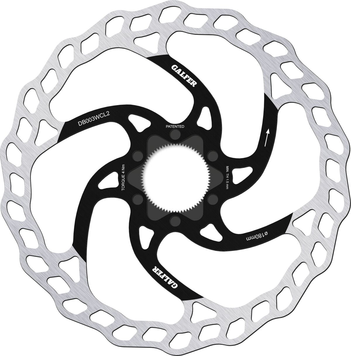 GALFER DISC WAVE 180X2.0MM C-LOCK DB003W2CL