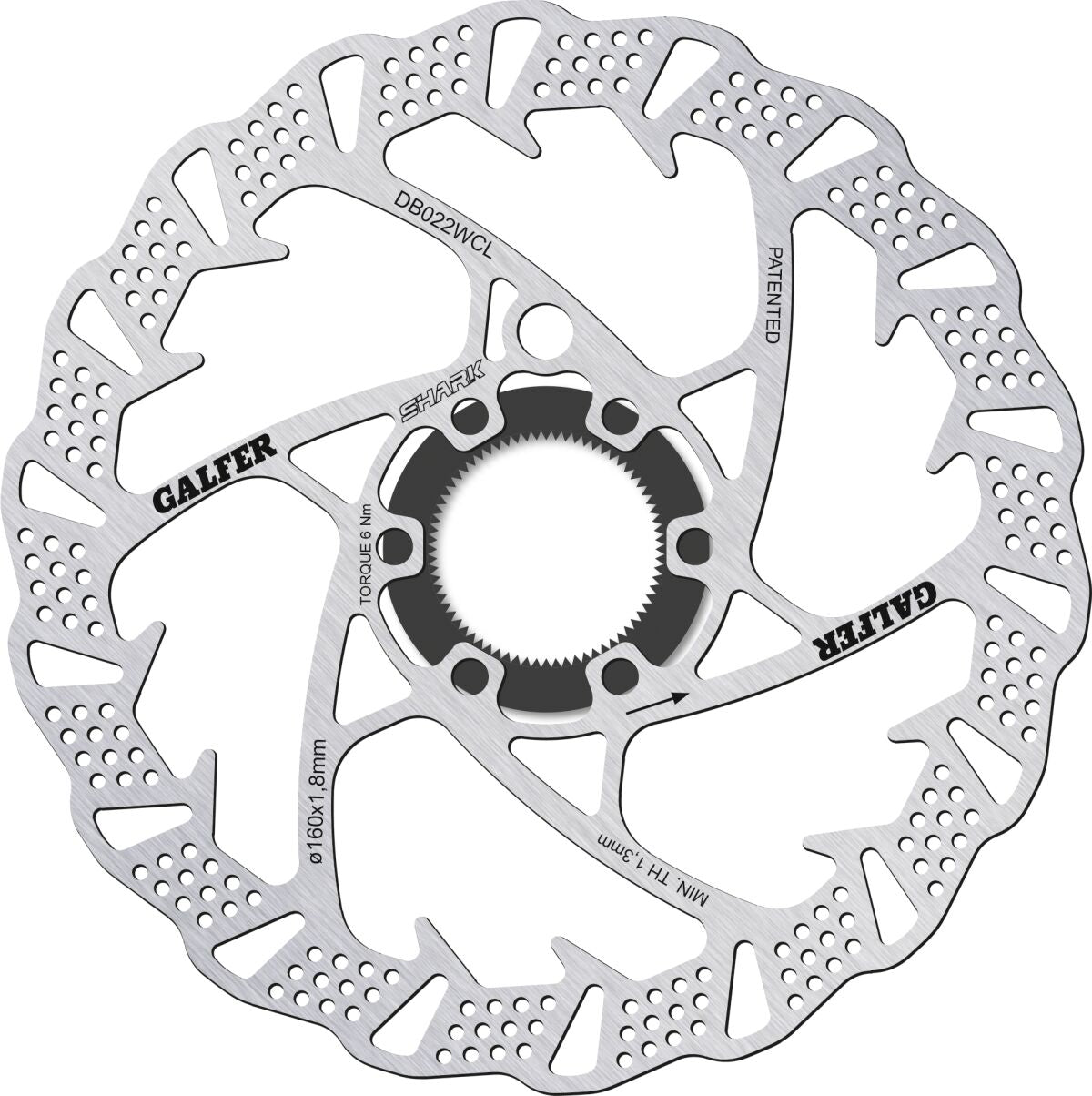 GALFER DISC SHARK 160X1.8MM C- LOCK DB022WCL