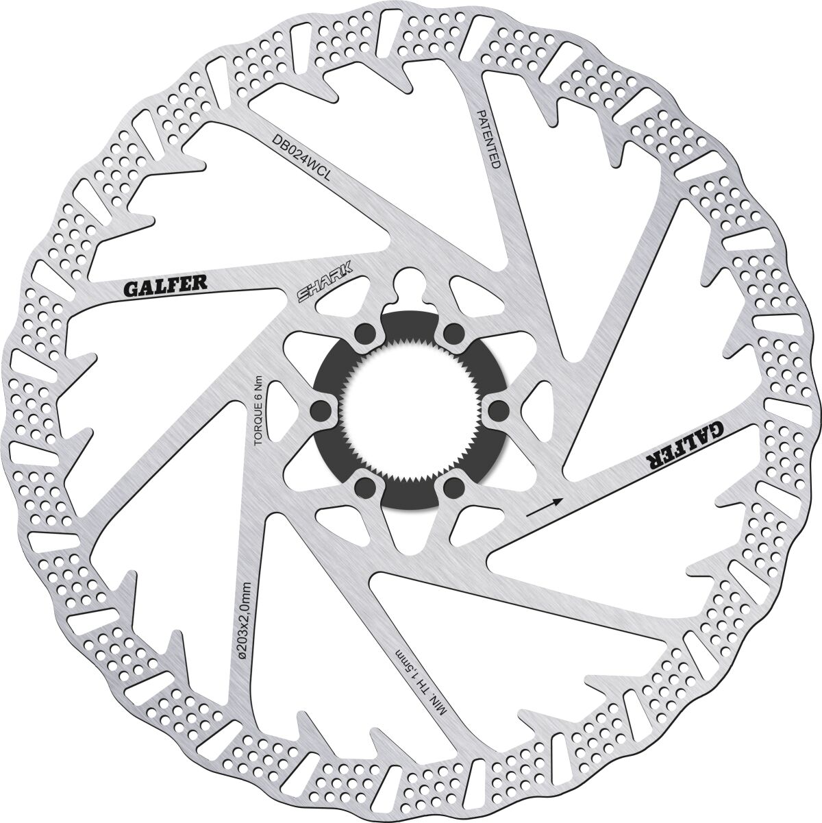 GALFER DISC SHARK 203X2.0MM C-LOCK DB024WCL