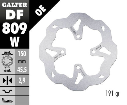 GALFER BRAKE ROTOR FIXED WAVE DF809W