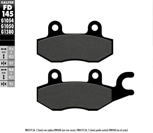 GALFER Brake Pad SEMI Metal Scooter FD145G1050