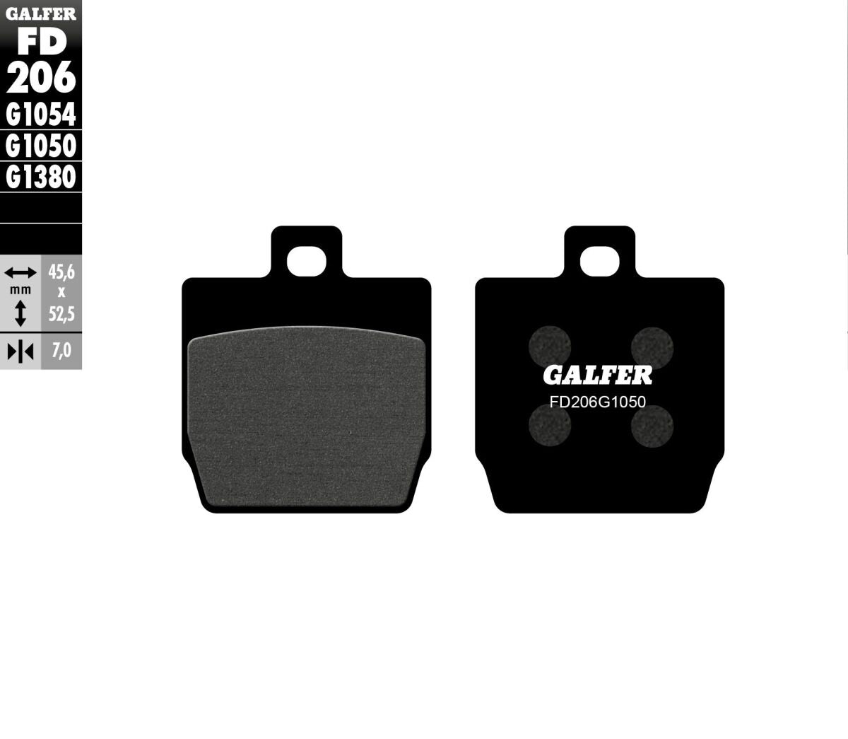 GALFER BRAKE PAD SEMI METAL SCOOTER FD206G1050
