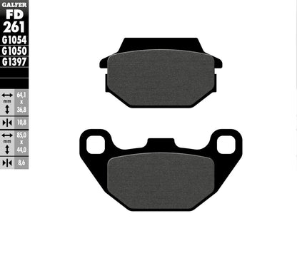 GALFER BRAKE PAD SEMI METAL FD261G1054