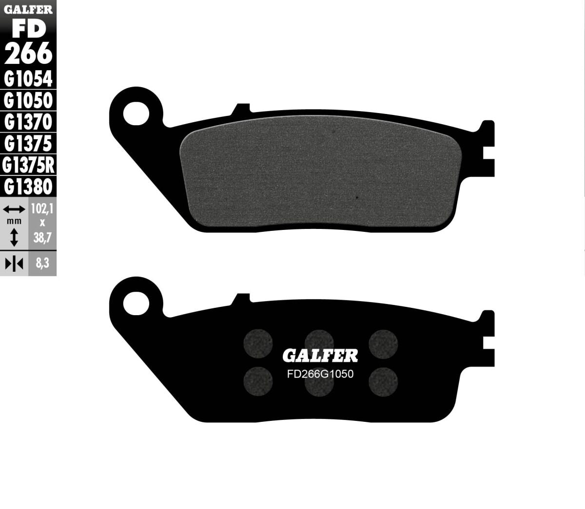 GALFER BRAKE PAD SEMI METAL SCOOTER FD266G1050