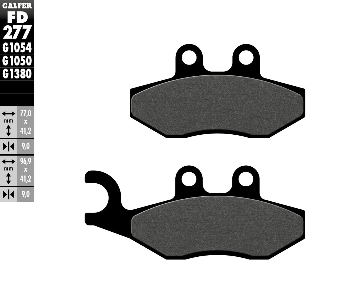 GALFER BRAKE PAD SEMI METAL FD277G1054