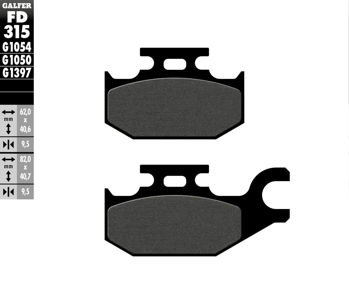 GALFER BRAKE PAD SEMI METAL SCOOTER FD315G1050